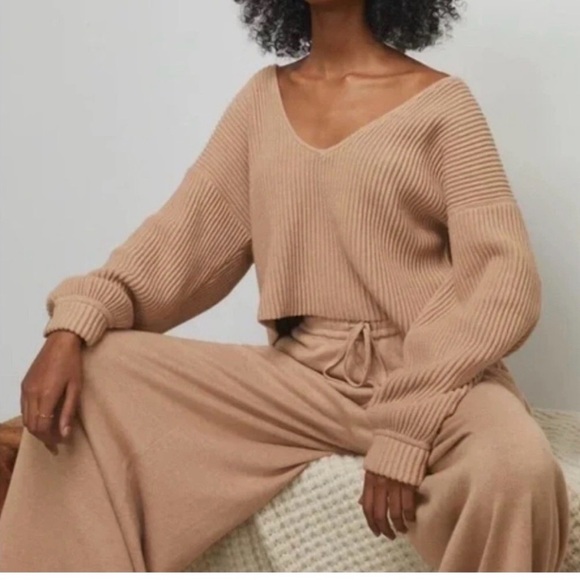 Lunya Cozy Cotton Silk Reversible Ribbed Pullover Sweater - Picture 7 of 13